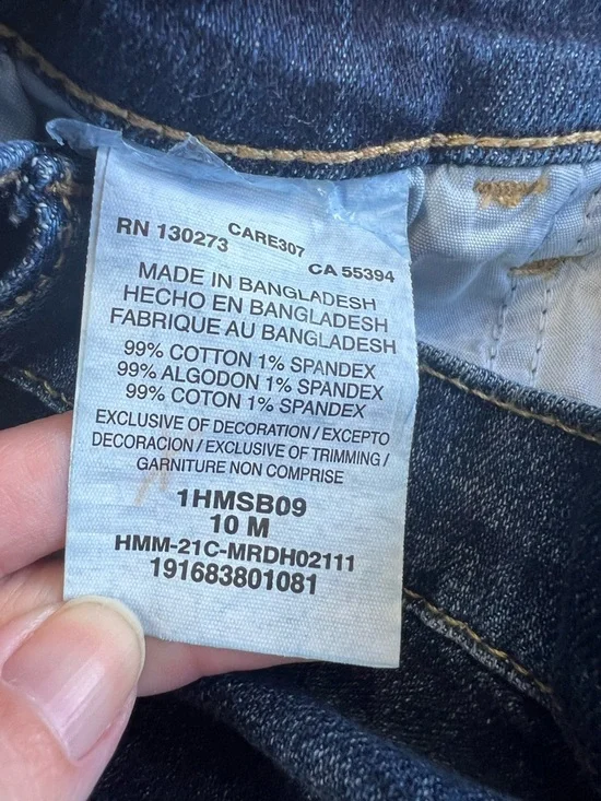 Lee Heritage High Rise Shorts Womens 10 Relaxed Fit Button Fly Cutoff Denim - Picture 6 of 6